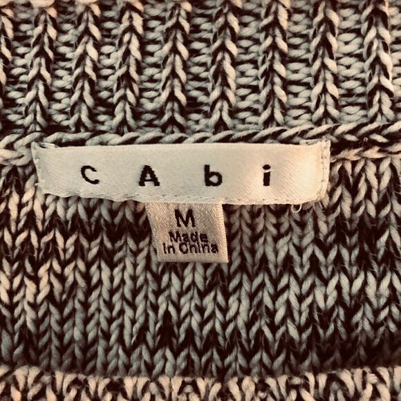 CAbi Style 973 Marled Short Sleeve Neutral Sweater Tunic Gray Medium - Picture 15 of 16